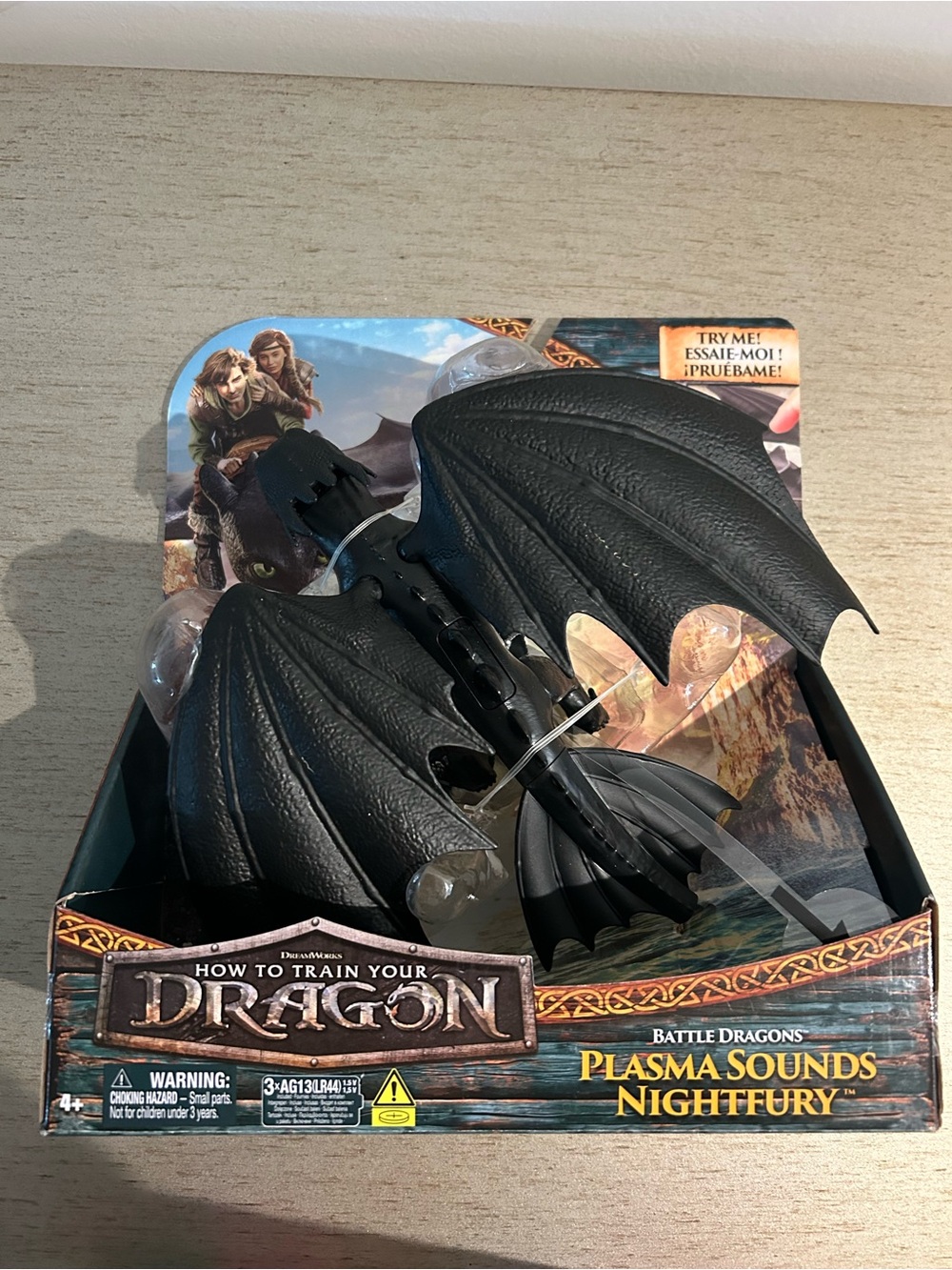 NWT DreamWorks How to Train Your Dragon Toothless Plasma Sounds Toy Dragon